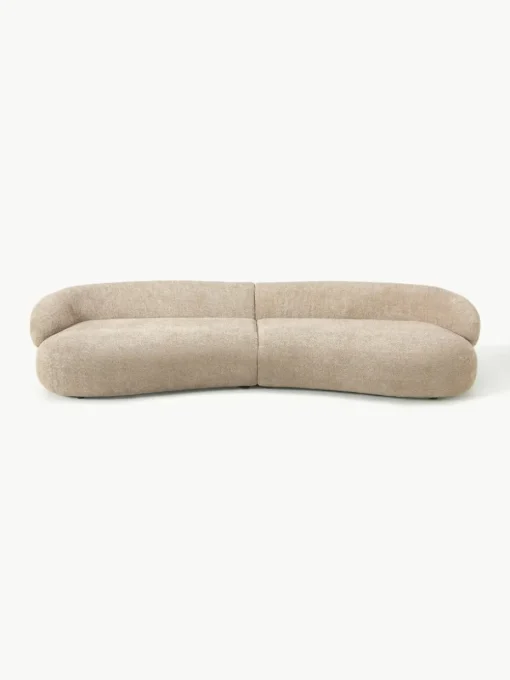 Sofa Alba (4-Sitzer) aus Teddy-Bouclé