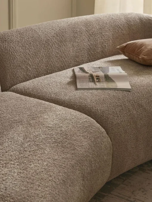 Sofa Alba (4-Sitzer) aus Teddy-Bouclé