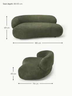 Sofa Alba (2-Sitzer) aus Teddy-Bouclé
