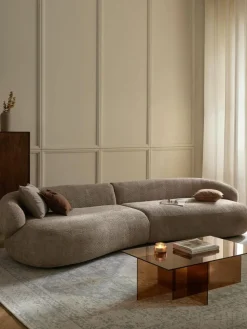 Sofa Alba (4-Sitzer) aus Teddy-Bouclé