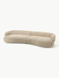 Sofa Alba (4-Sitzer) aus Teddy-Bouclé