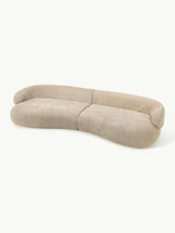 Sofa Alba (4-Sitzer) aus Teddy-Bouclé