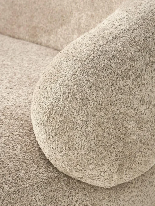 Sofa Alba (4-Sitzer) aus Teddy-Bouclé
