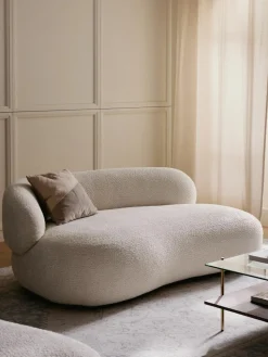 Sofa Alba (2-Sitzer) aus Teddy-Bouclé