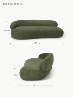 Sofa Alba (3-Sitzer) aus Teddy-Bouclé