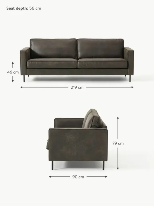Sofa Hunter (3-Sitzer) aus recyceltem Leder
