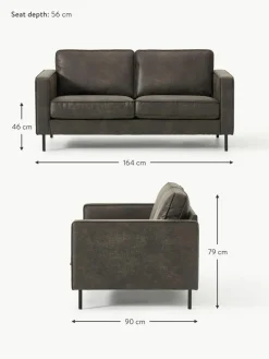 Sofa Hunter (2-Sitzer) aus recyceltem Leder