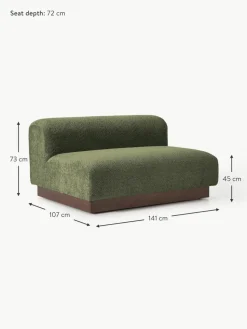 Sofa Natalie (2-Sitzer) aus Teddy-Bouclé