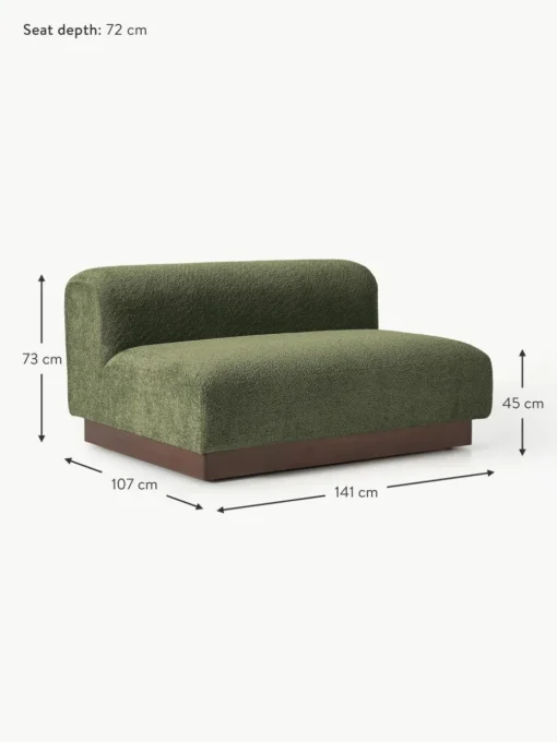 Sofa Natalie (2-Sitzer) aus Teddy-Bouclé