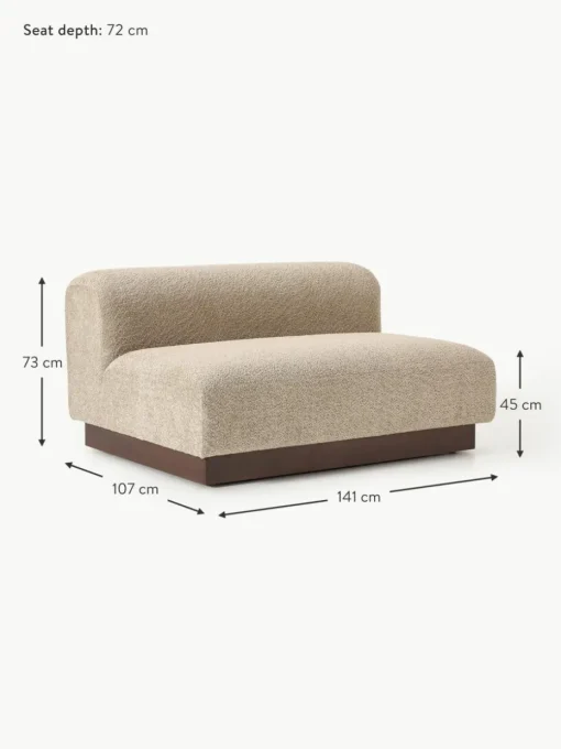 Sofa Natalie (2-Sitzer) aus Teddy-Bouclé