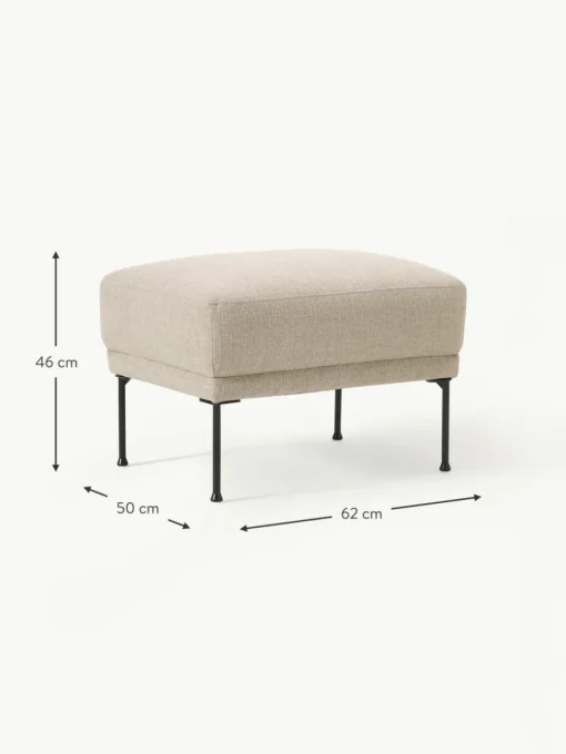 Sofa-Hocker Fluente mit Metall-Füßen