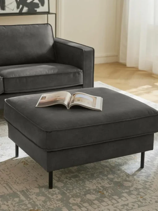Sofa-Hocker Hunter aus recyceltem Leder