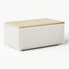 Sofa-Hocker Lennon aus Bouclé mit Stauraum