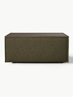 Sofa-Hocker Lennon aus Bouclé mit Stauraum