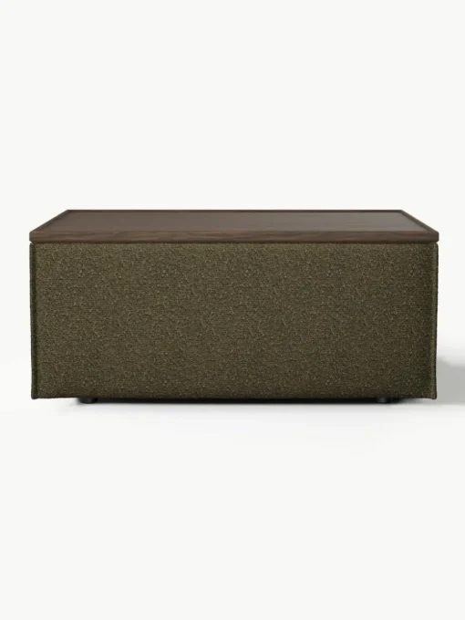 Sofa-Hocker Lennon aus Bouclé mit Stauraum