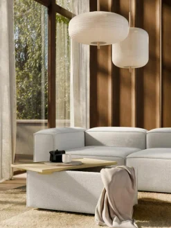 Sofa-Hocker Lennon aus Bouclé mit Stauraum