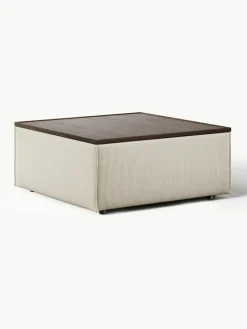 Sofa-Hocker Lennon aus Cord mit Stauraum