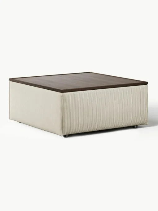 Sofa-Hocker Lennon aus Cord mit Stauraum