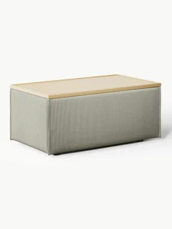 Sofa-Hocker Lennon aus Cord mit Stauraum