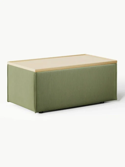 Sofa-Hocker Lennon aus Cord mit Stauraum