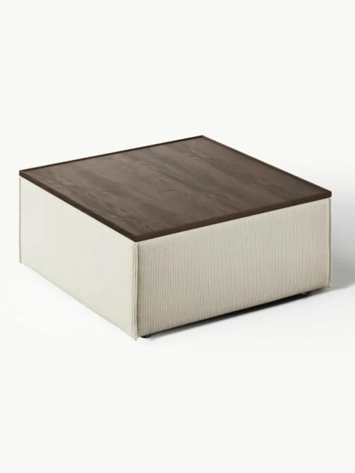 Sofa-Hocker Lennon aus Cord mit Stauraum
