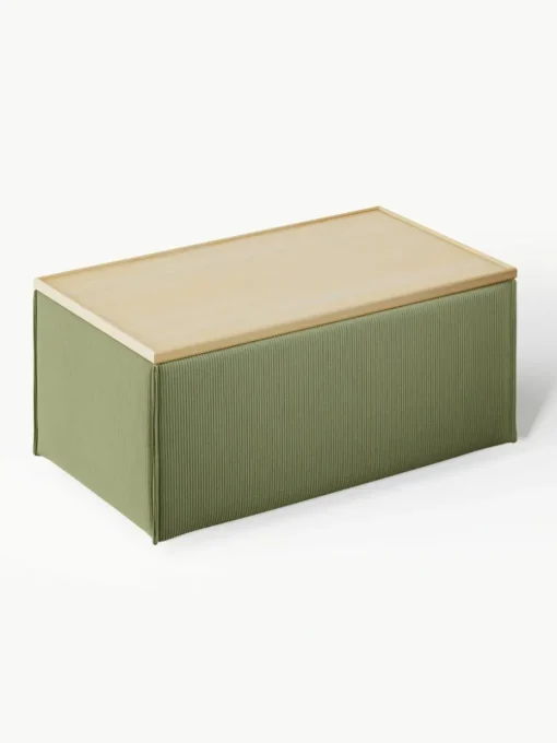 Sofa-Hocker Lennon aus Cord mit Stauraum