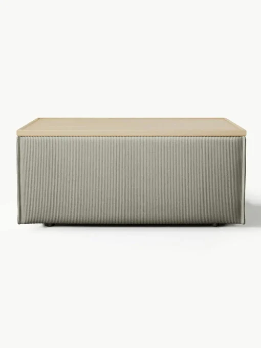 Sofa-Hocker Lennon aus Cord mit Stauraum