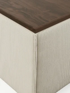 Sofa-Hocker Lennon aus Cord mit Stauraum