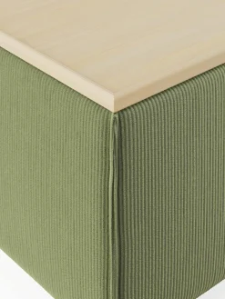 Sofa-Hocker Lennon aus Cord mit Stauraum