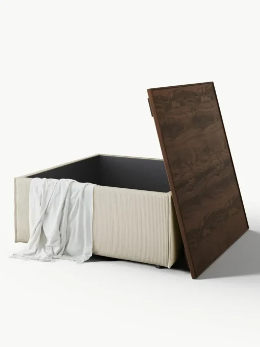 Sofa-Hocker Lennon aus Cord mit Stauraum