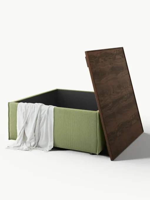Sofa-Hocker Lennon aus Cord mit Stauraum