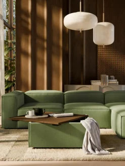 Sofa-Hocker Lennon aus Cord mit Stauraum