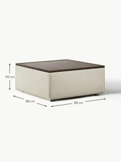 Sofa-Hocker Lennon aus Cord mit Stauraum