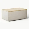 Sofa-Hocker Lennon aus Leinen-Mix mit Stauraum