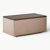 Sofa-Hocker Lennon aus Leinen-Mix mit Stauraum