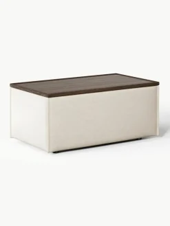 Sofa-Hocker Lennon aus Leinen-Mix mit Stauraum