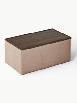 Sofa-Hocker Lennon aus Leinen-Mix mit Stauraum