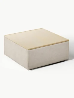 Sofa-Hocker Lennon aus Leinen-Mix mit Stauraum
