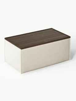 Sofa-Hocker Lennon aus Leinen-Mix mit Stauraum