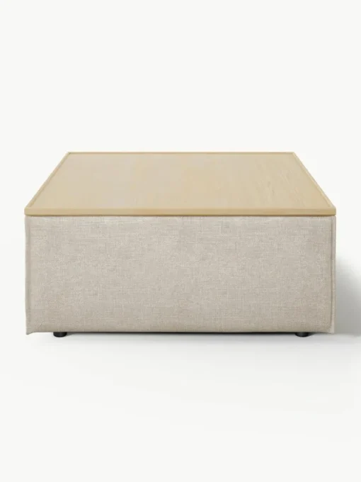 Sofa-Hocker Lennon aus Leinen-Mix mit Stauraum