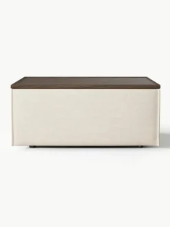 Sofa-Hocker Lennon aus Leinen-Mix mit Stauraum