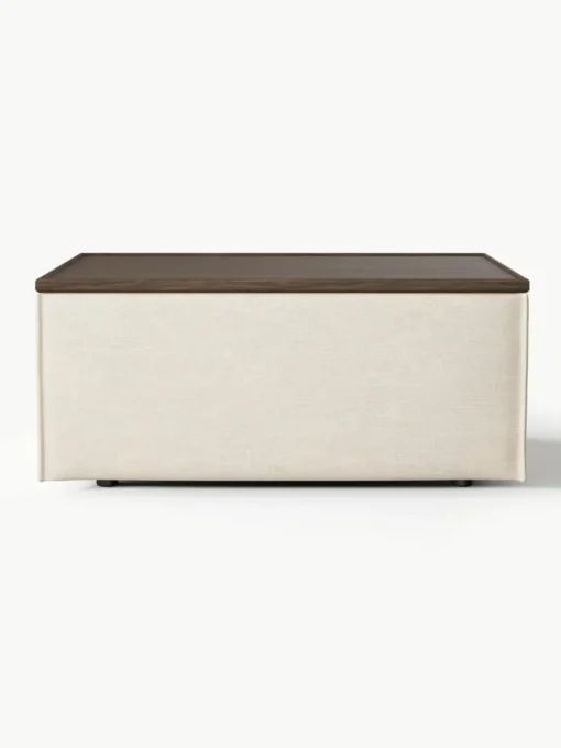 Sofa-Hocker Lennon aus Leinen-Mix mit Stauraum