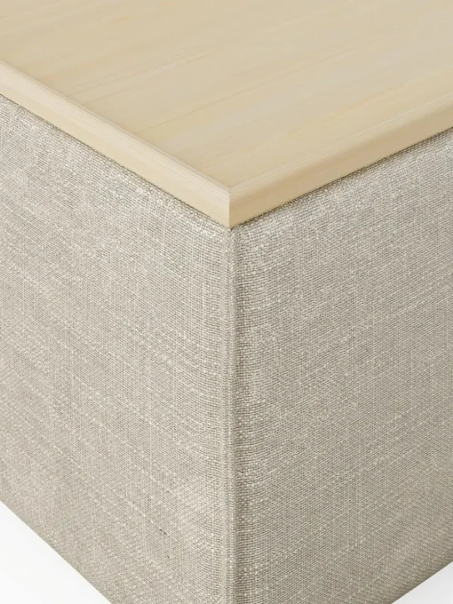 Sofa-Hocker Lennon aus Leinen-Mix mit Stauraum