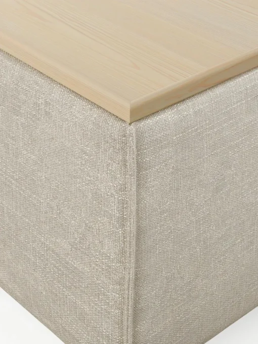 Sofa-Hocker Lennon aus Leinen-Mix mit Stauraum