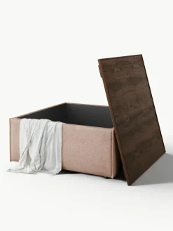 Sofa-Hocker Lennon aus Leinen-Mix mit Stauraum