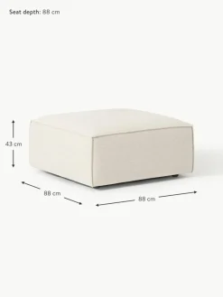 Sofa-Hocker Lennon aus Leinen-Mix
