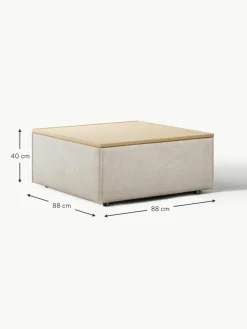 Sofa-Hocker Lennon aus Leinen-Mix mit Stauraum