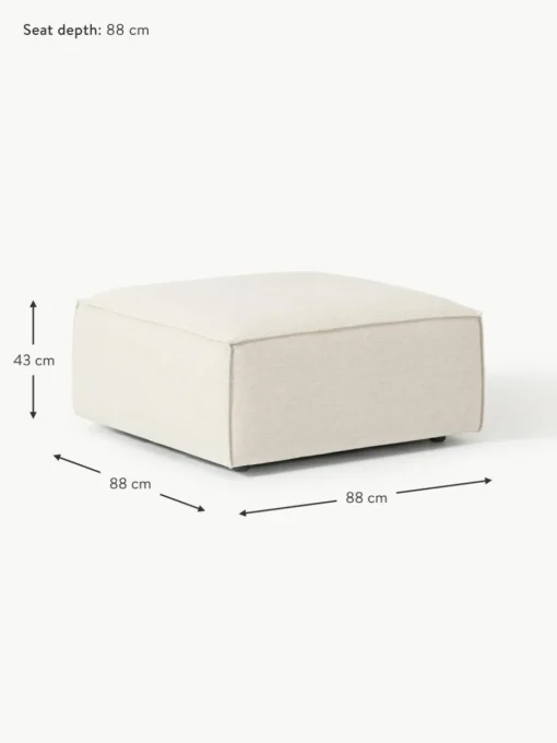 Sofa-Hocker Lennon aus Leinen-Mix
