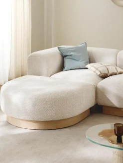 Sofa-Hocker Natalie aus Teddy-Bouclé