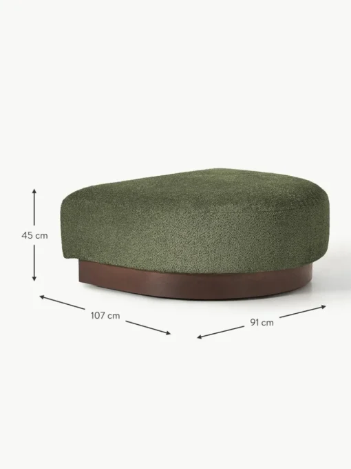 Sofa-Hocker Natalie aus Teddy-Bouclé